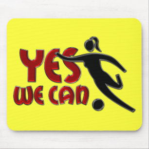 JA, WIR KÖNNEN - Frauen Fußball Mousepad