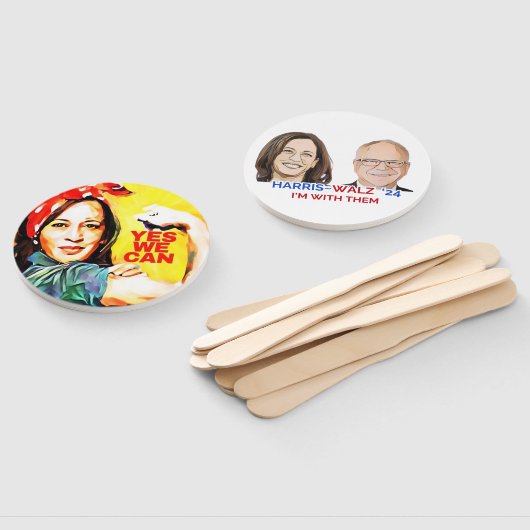 Ja, wir können - Kamala Harris Tim Walz Wahl 2024 Fächer (Non-assembled)