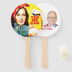 Ja, wir können - Kamala Harris Tim Walz Wahl 2024 Fächer