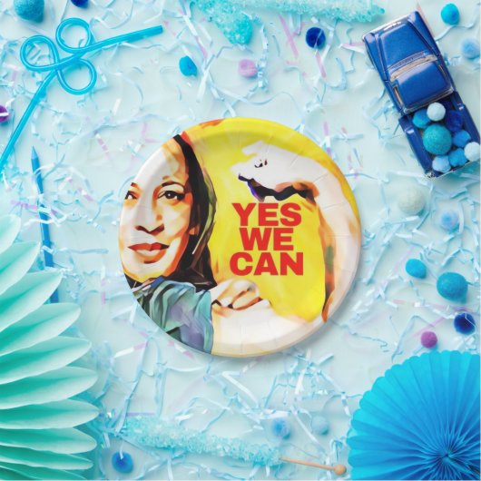 Ja, wir können - Kamala Harris Tim Walz Wahl 2024 Pappteller (Party)