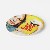 Ja, wir können - Kamala Harris Tim Walz Wahl 2024 Pappteller (Schrägansicht)