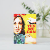 Ja, wir können - Kamala Harris Tim Walz Wahl 2024 Postkarte (Stehend Vorderseite)