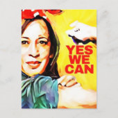 Ja, wir können - Kamala Harris Tim Walz Wahl 2024 Postkarte (Vorderseite)