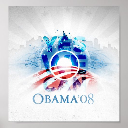 JA WIR KÖNNEN - Obama '08 Poster (Vorne)