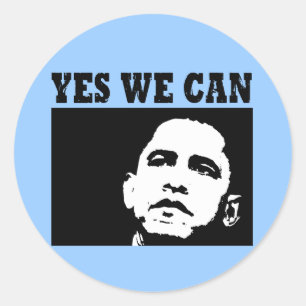 Ja, wir können Obama 2008 Sticer Runder Aufkleber