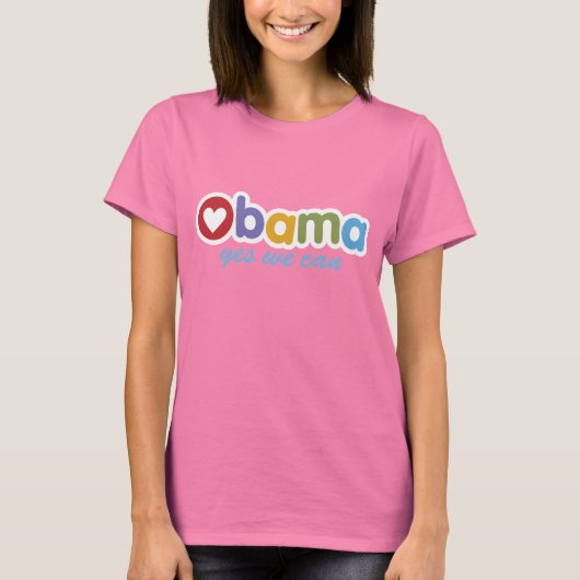 Ja, wir können Obama T - Shirt (Vorderseite)