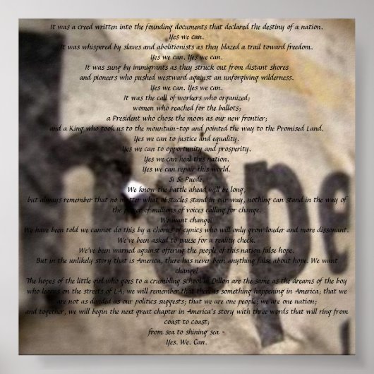 JA, WIR KÖNNEN POSTER (Vorne)