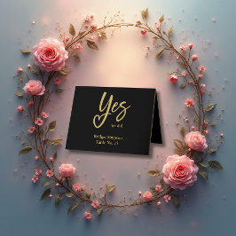 Ja Wir machen Black Gold Hochzeitskarte Dankeskarte