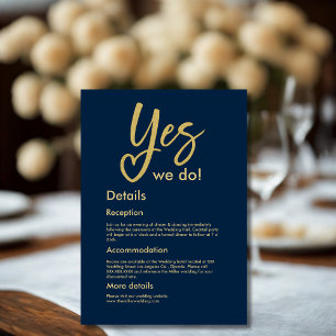 Ja Wir machen blaue Goldhochzeit Begleitkarte