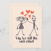 Ja, wir mögen einander noch feiertagskarte (Vorne/Hinten)