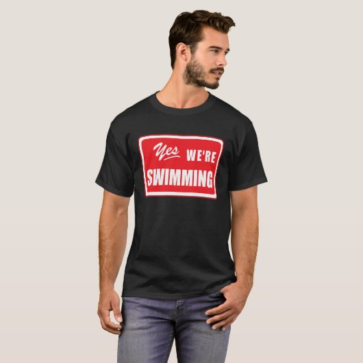 Ja Wir sind Schwimmbad Matching Team Schwimmer Poo T-Shirt (Vorne ganz)