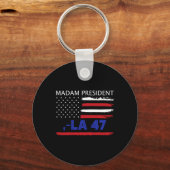 Ja Wir stimmen für Kamala Harris Frau Präsidentin Schlüsselanhänger (Vorderseite)