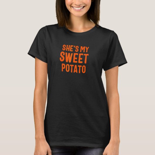 Ja, Yam She is My Sweet Potato Erntedank T-Shirt (Vorderseite)