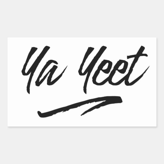Ja Yeet Rechteckiger Aufkleber (Vorderseite)