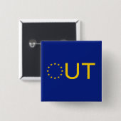 JA ZU BREXIT, Großbritannien "HERAUS" des Button (Vorne & Hinten)