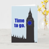 JA ZU BREXIT "Time to go" EU-Flagge Big Ben Uhr: Karte (Gelbe Blume)