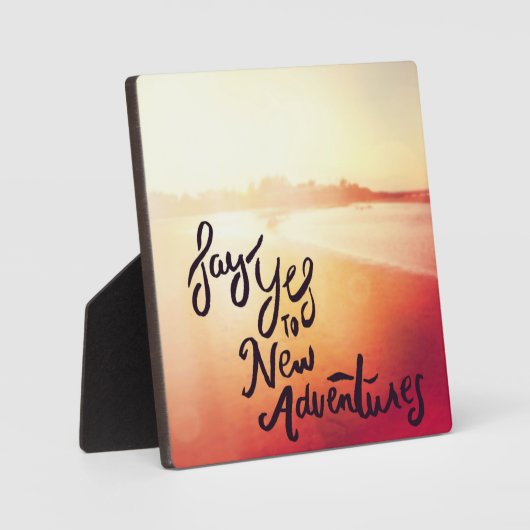 Ja zu neuen Abenteuern Fotoplatte (Vorderseite)