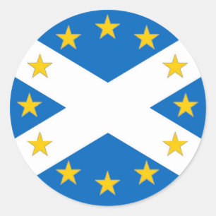 Ja zu unabhängiger Europäer-Schottland-Flagge Runder Aufkleber