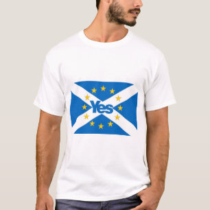 Ja zu unabhängiger Europäer-Schottland-Flagge T-Shirt
