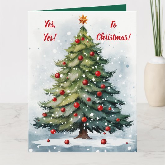 Ja zu Weihnachten! Karte (Vorderseite)