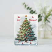 Ja zu Weihnachten! Postkarte (Stehend Vorderseite)