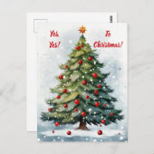 Ja zu Weihnachten! Postkarte (Vorne/Hinten)