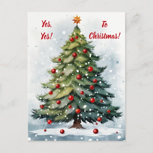 Ja zu Weihnachten! Postkarte (Vorderseite)