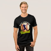Ja zum Baseball sagen Tri-Blend Shirt (Vorderseite voll)