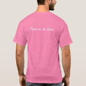 Ja zum Kleid und zum Stress | Name der Braut auf d T-Shirt (Rückseite)