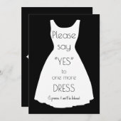 Ja zum Kleid von Bridesmaid-Vorschlag Einladung (Vorne/Hinten)