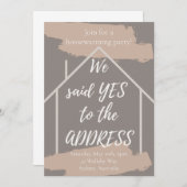 JA zur ADDRESS-Party Einladung zur Erwärmung des H (Vorne/Hinten)