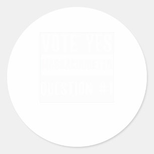 Ja zur Anfrage 1 Massachusetts Richtig Runder Aufkleber