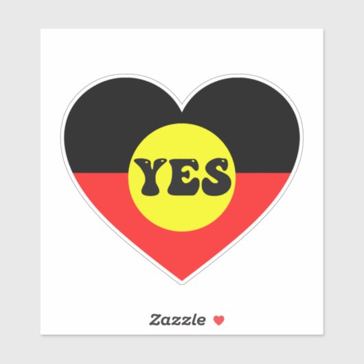 Ja zur Stimme - indigene Stimme Aufkleber (Blatt)