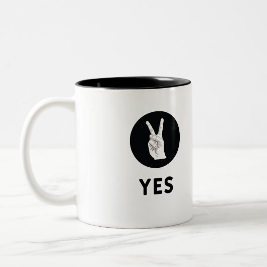 Ja Zweifarbige Tasse (Links)