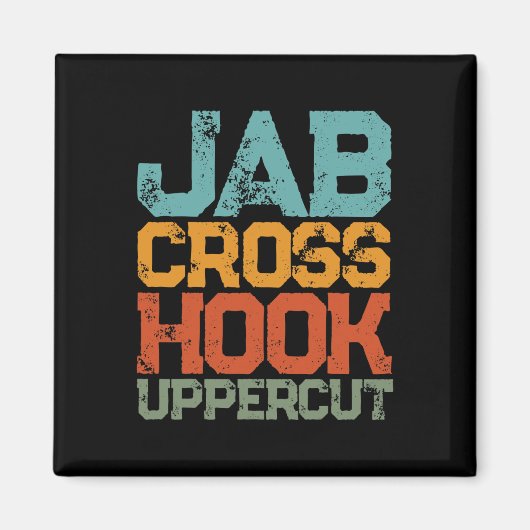 Jab Cross Hook Toppercut Women Shirt Funny Magnet (Vorne)