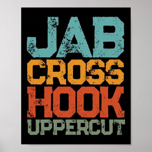 Jab Cross Hook Toppercut Women Shirt Funny Poster (Vorne)