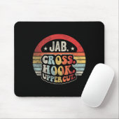 Jab Cross Hook Uppercut Boxen Retro Vintage Mousepad (Mit Mouse)