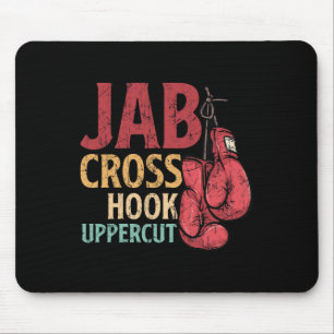 Jab Cross Hook Uppercut Boxer Arbeit Kickboxen Mäd Mousepad