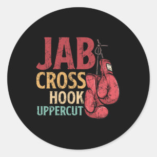 Jab Cross Hook Uppercut Boxer Arbeit Kickboxen Mäd Runder Aufkleber
