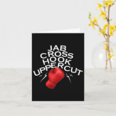 Jab Cross Hook Uppercut Boxer Funny Boxing Trainer Karte (Gelbe Blume)