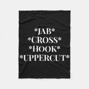 Jab Cross Hook Uppercut Boxer Workout Frauen Kickb Fleecedecke