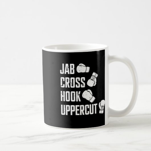 Jab Cross Hook Uppercut Boxer Workout Kickboxen Kaffeetasse (Rechts)