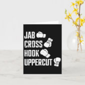 Jab Cross Hook Uppercut Boxer Workout Kickboxing Karte (Gelbe Blume)