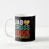 Jab Cross Hook Uppercut Boxer Workout Lustiges Kic Kaffeetasse (Links)