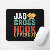Jab Cross Hook Uppercut Boxer Workout Lustiges Kic Mousepad (Mit Mouse)