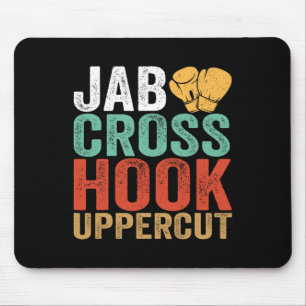 Jab Cross Hook Uppercut Boxer Workout Lustiges Kic Mousepad