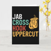Jab Cross Hook Uppercut Boxer Workout Männer Fraue Karte (Gelbe Blume)