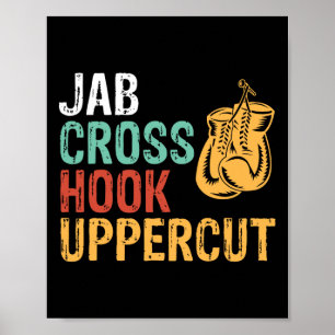 Jab Cross Hook Uppercut Boxer Workout Männer Fraue Poster