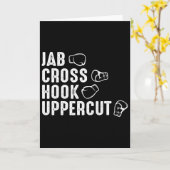 Jab Cross Hook Uppercut Boxhandschuhe Boxer Karte (Gelbe Blume)