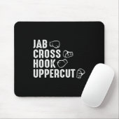 Jab Cross Hook Uppercut Boxhandschuhe Boxer Mousepad (Mit Mouse)